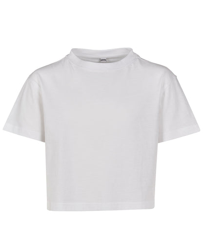 Build Your Brand Girls cropped Jersey tee