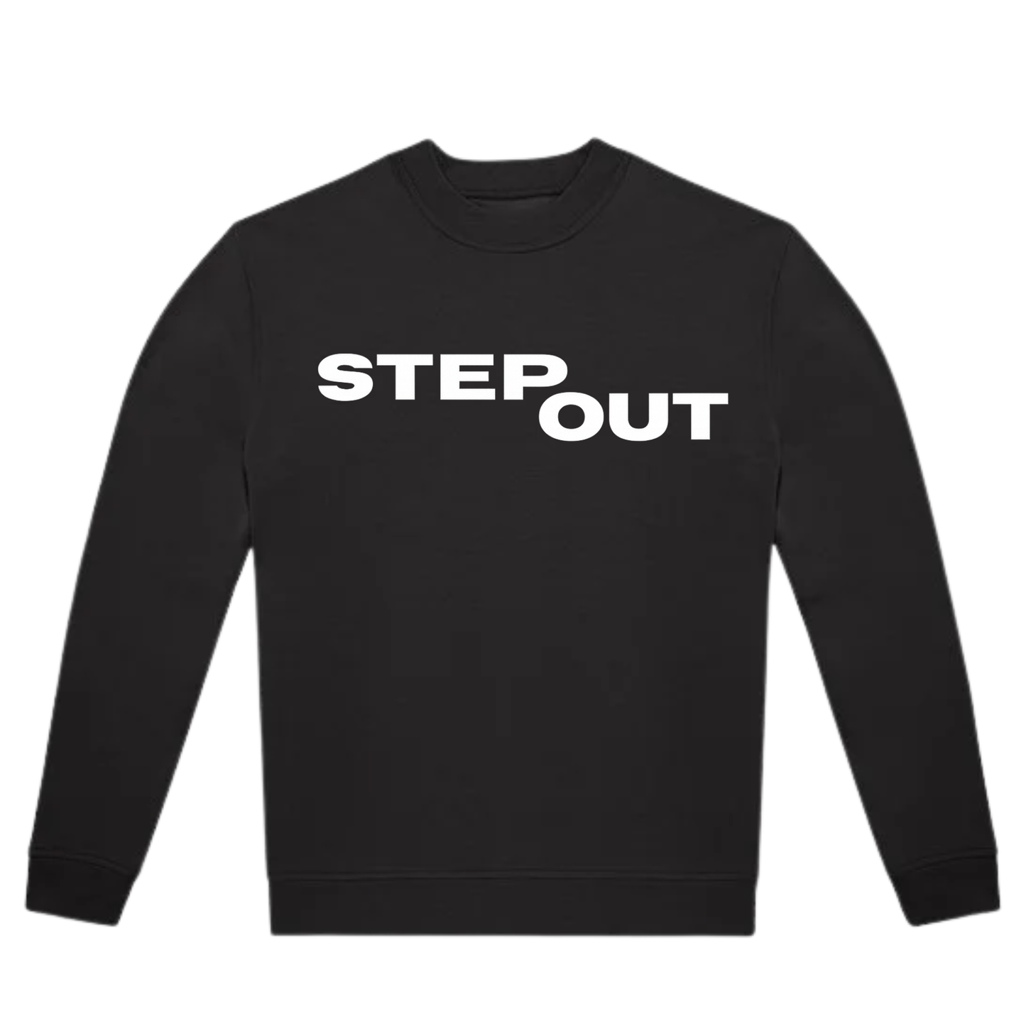 Step Out Crewneck Sweatshirt - LOGO (BLACK EDITION)