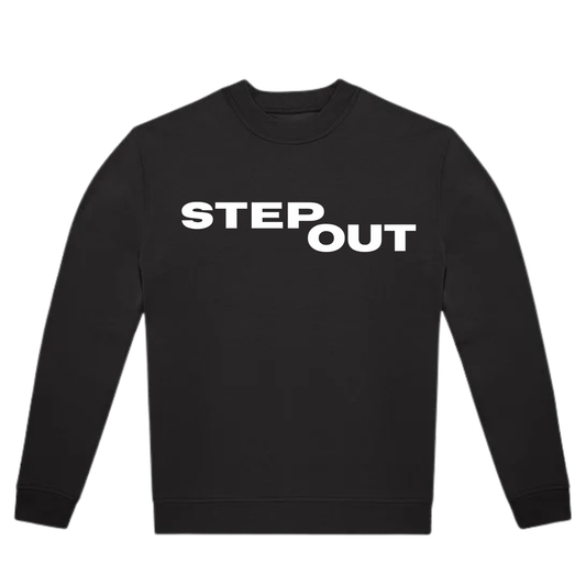 Step Out Crewneck Sweatshirt - LOGO (BLACK EDITION)