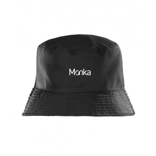 Monka Logo Bucket Hat – Black