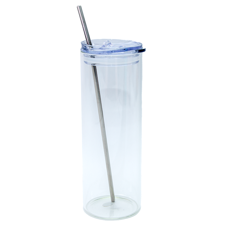 750ml Skinny Glass Tumbler - Clear