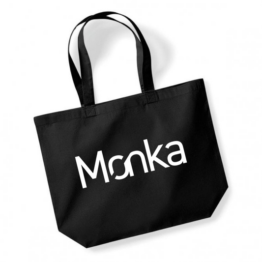 Monka Logo Tote Bag – Black