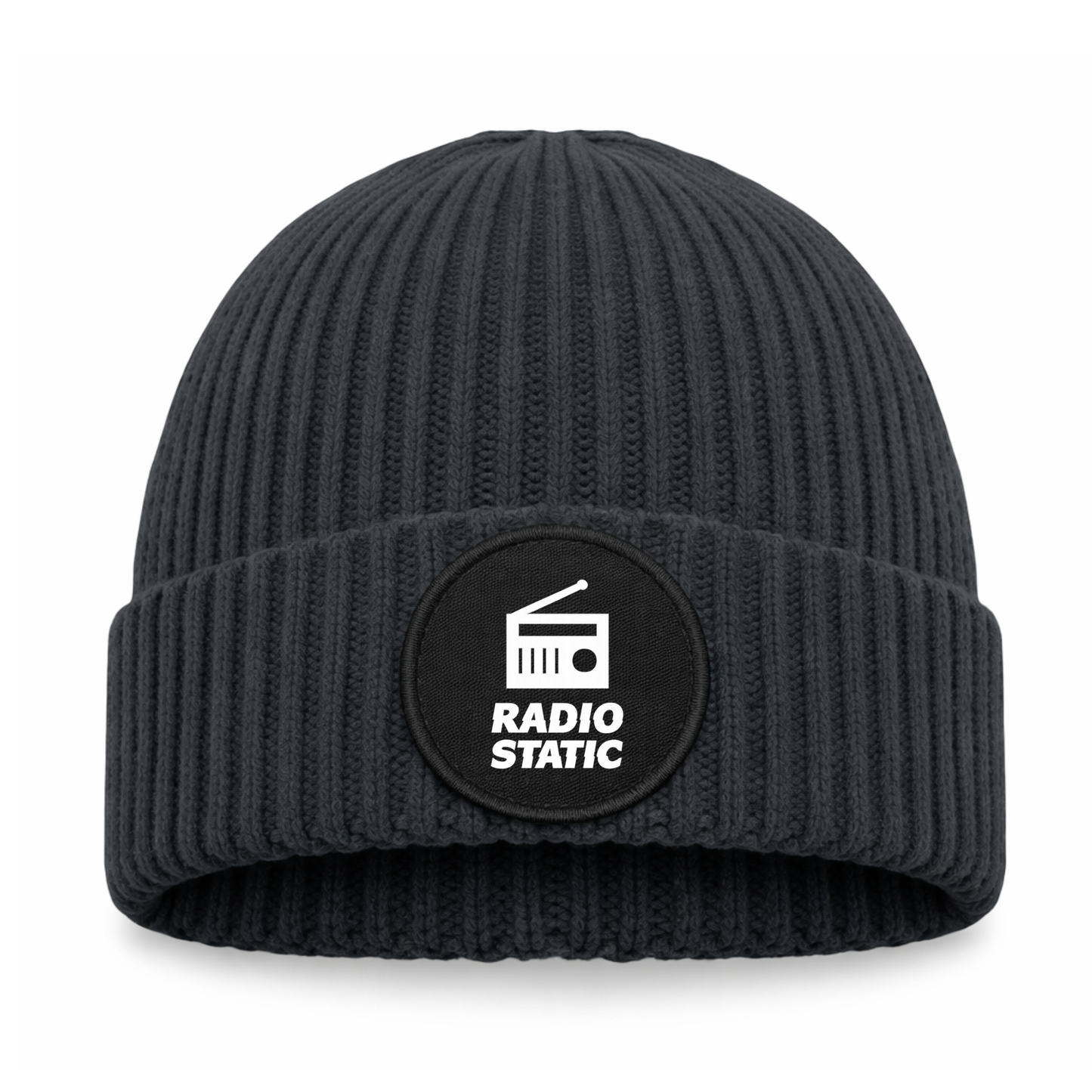 RADIO STATIC – Ribbed Beanie (PATCH EDITION)