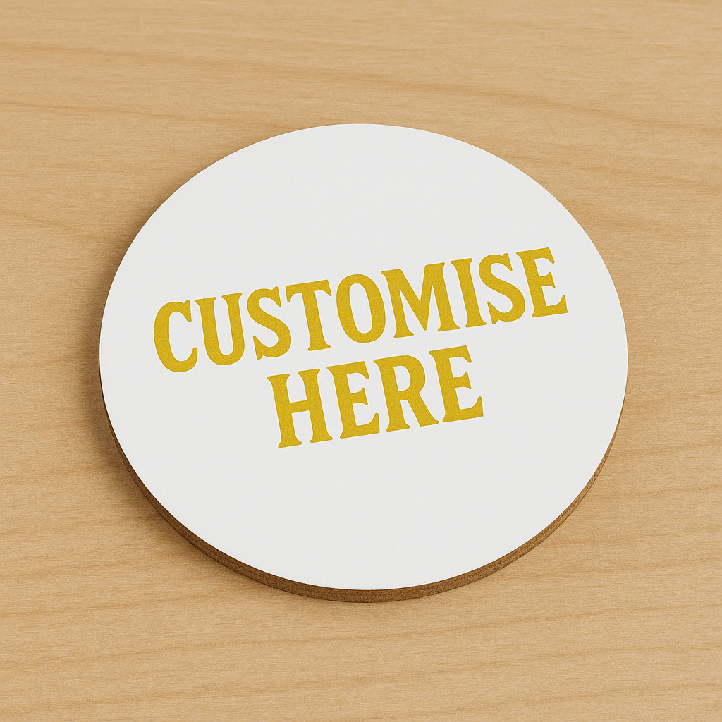 Round Sublimation Coaster – 9.5cm with Cork Base