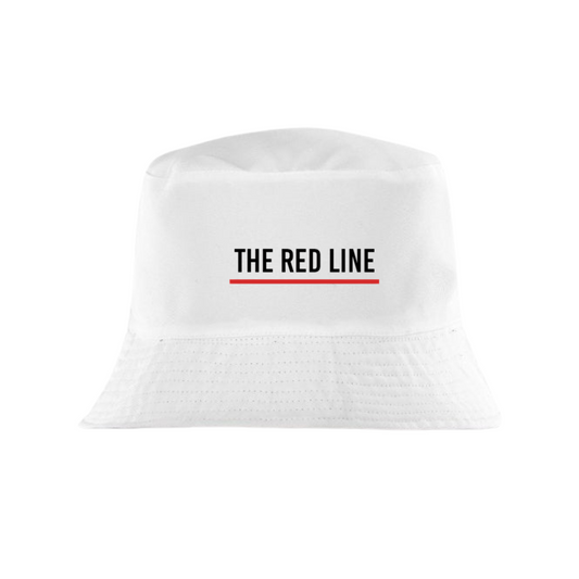 The Red Line Bucket Hat - White Collection