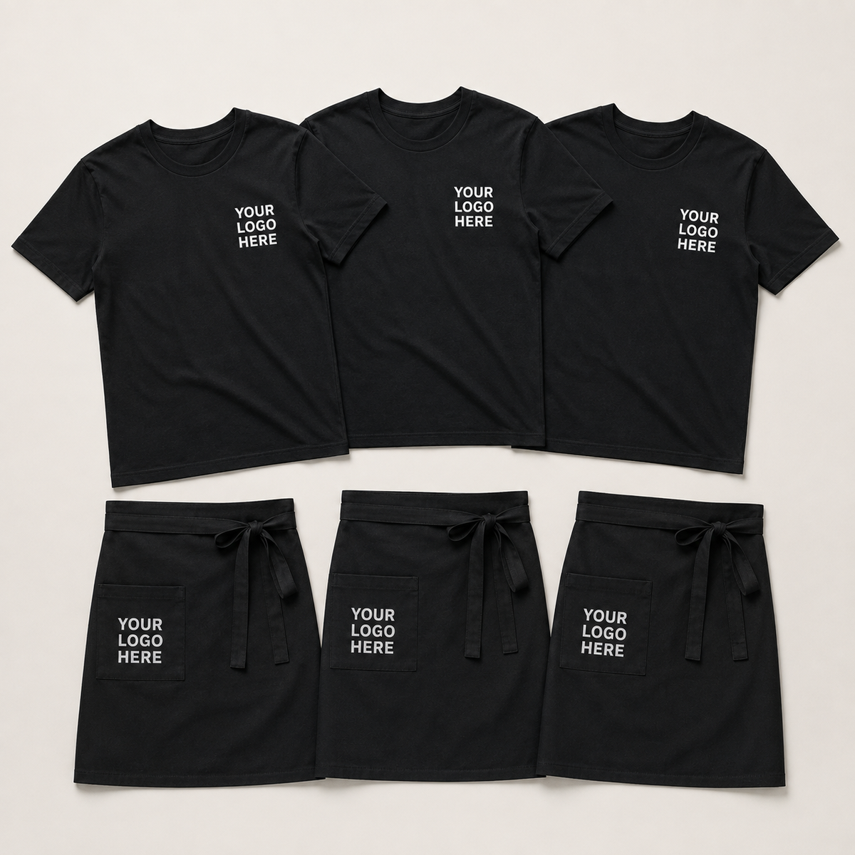 Café Starter — 1 Barista Apron & 1 T-Shirt (Team of 3)