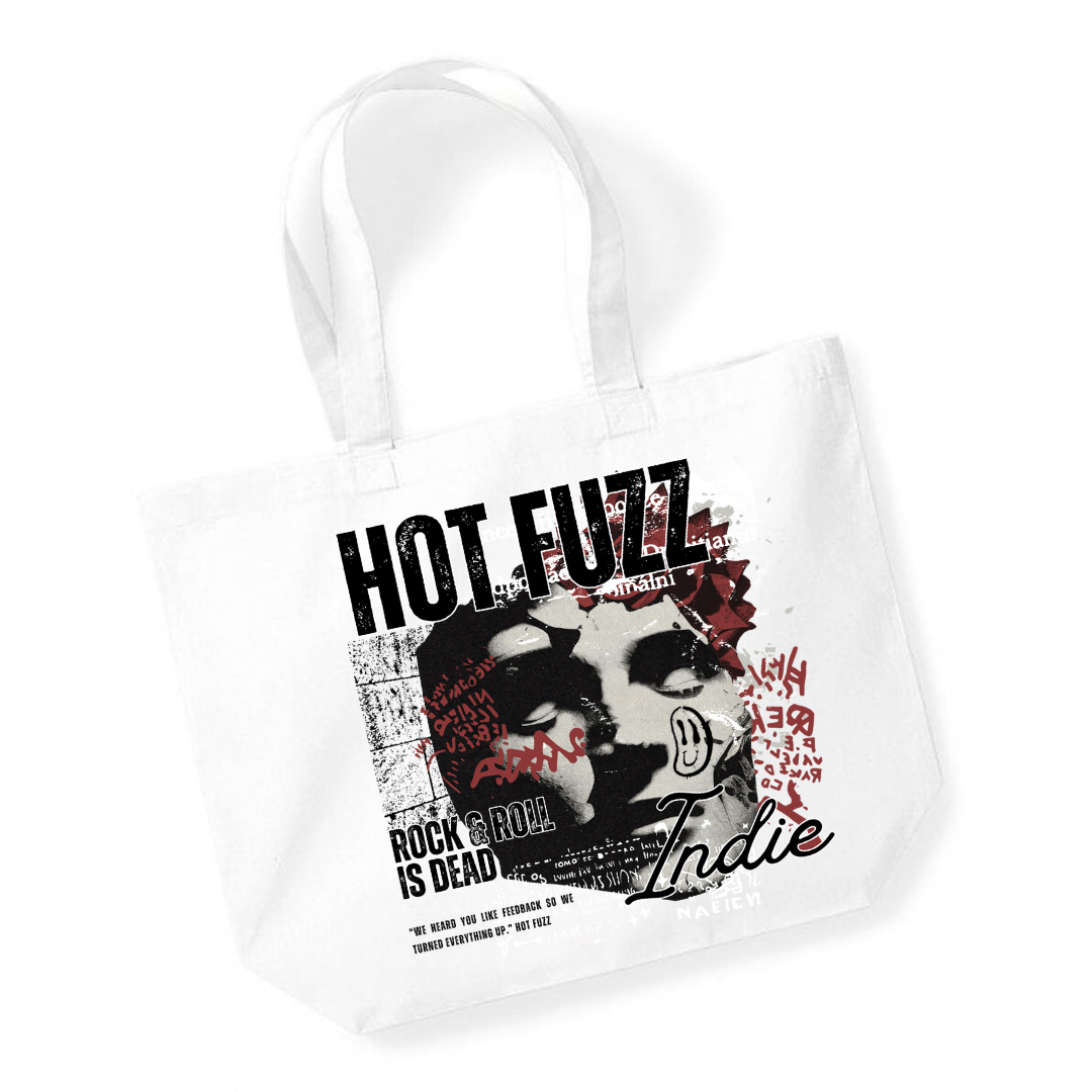 Hot Fuzz Band Hoodie - Tote Bag - White
