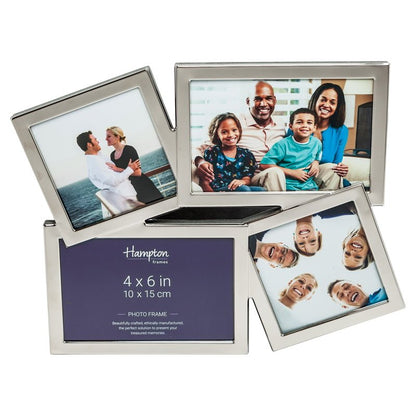 Accent 4-aperture silver frame