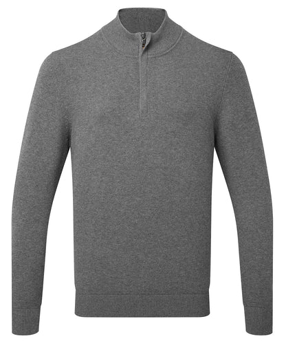 Asquith & Fox Men's cotton blend ¼ zip sweater