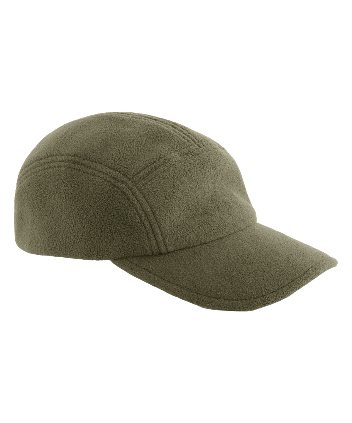 Recycled fleece 5-panel cap - Olive Green