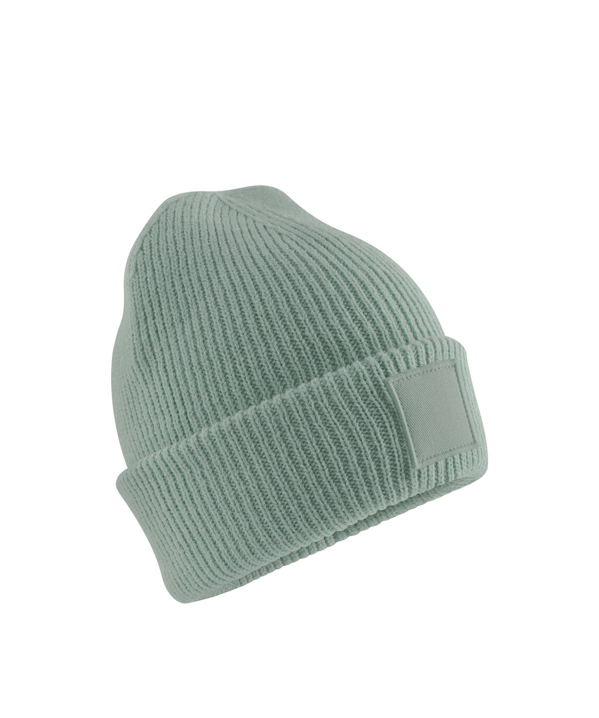Beechfield Kids deep cuffed tonal patch beanie