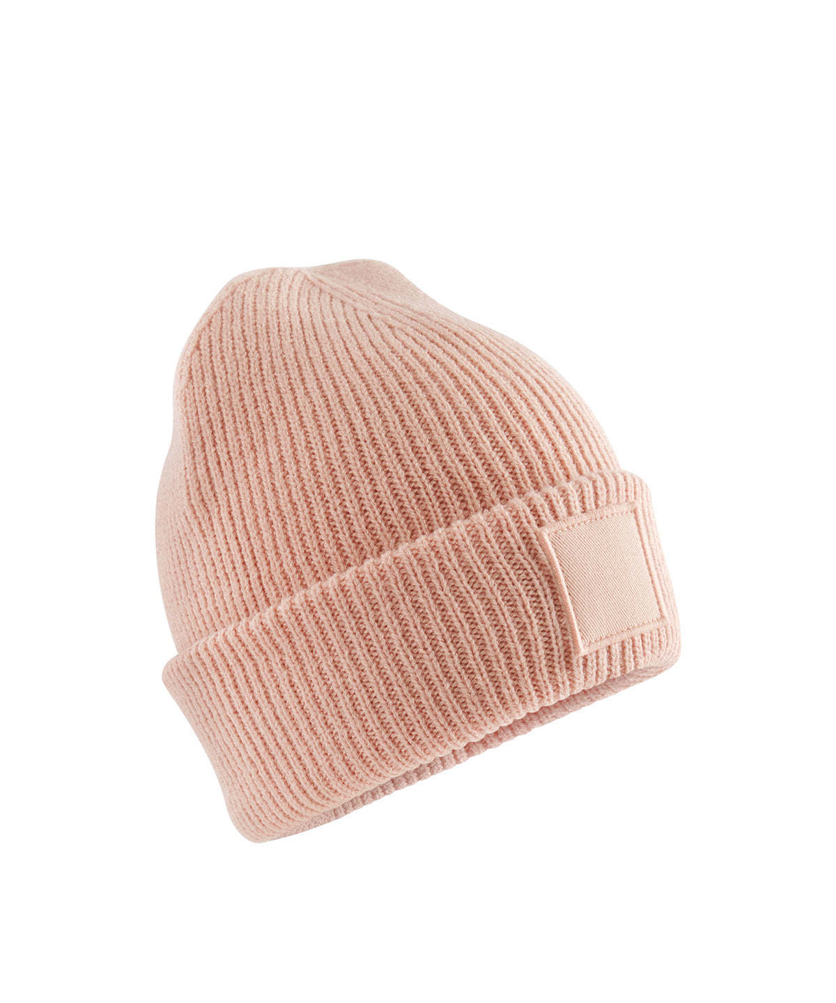 Beechfield Kids deep cuffed tonal patch beanie