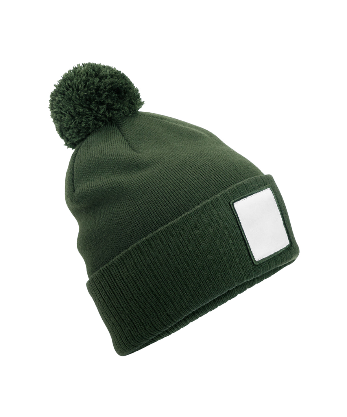 Beechfield Appliqué patch pom beanie