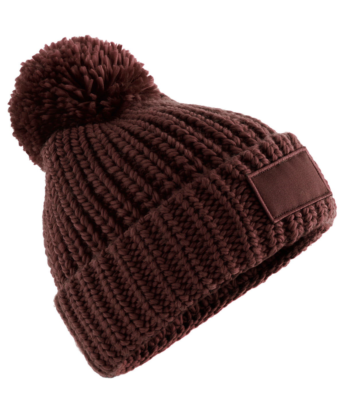 Toasty patch beanie - Walnut