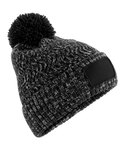 Ramble patch pom-pom beanie - Black Twist