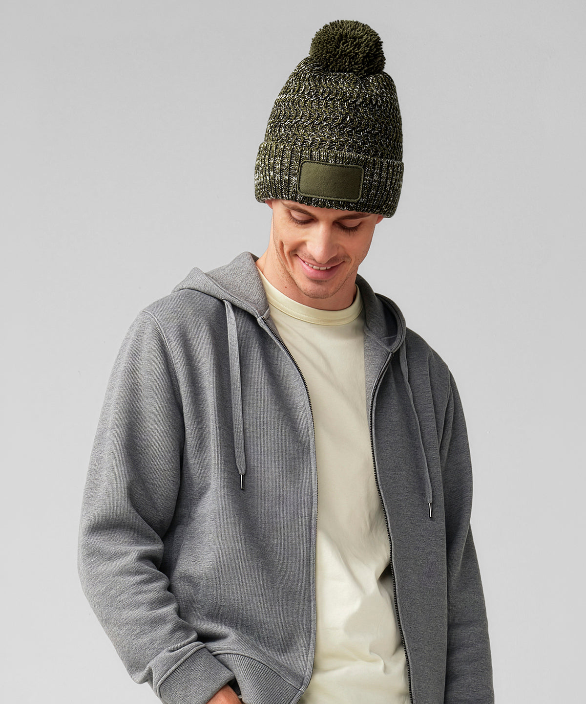 Ramble patch pom-pom beanie