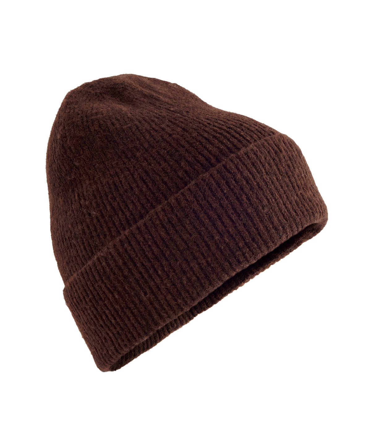 Wool blend beanie - Brown Marl