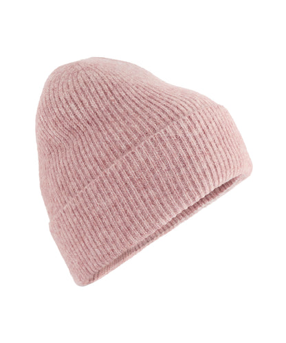 Wool blend beanie - Pink Marl