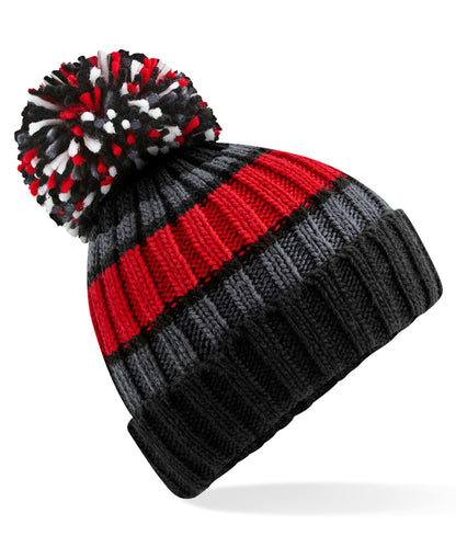 Beechfield Hygge striped beanie