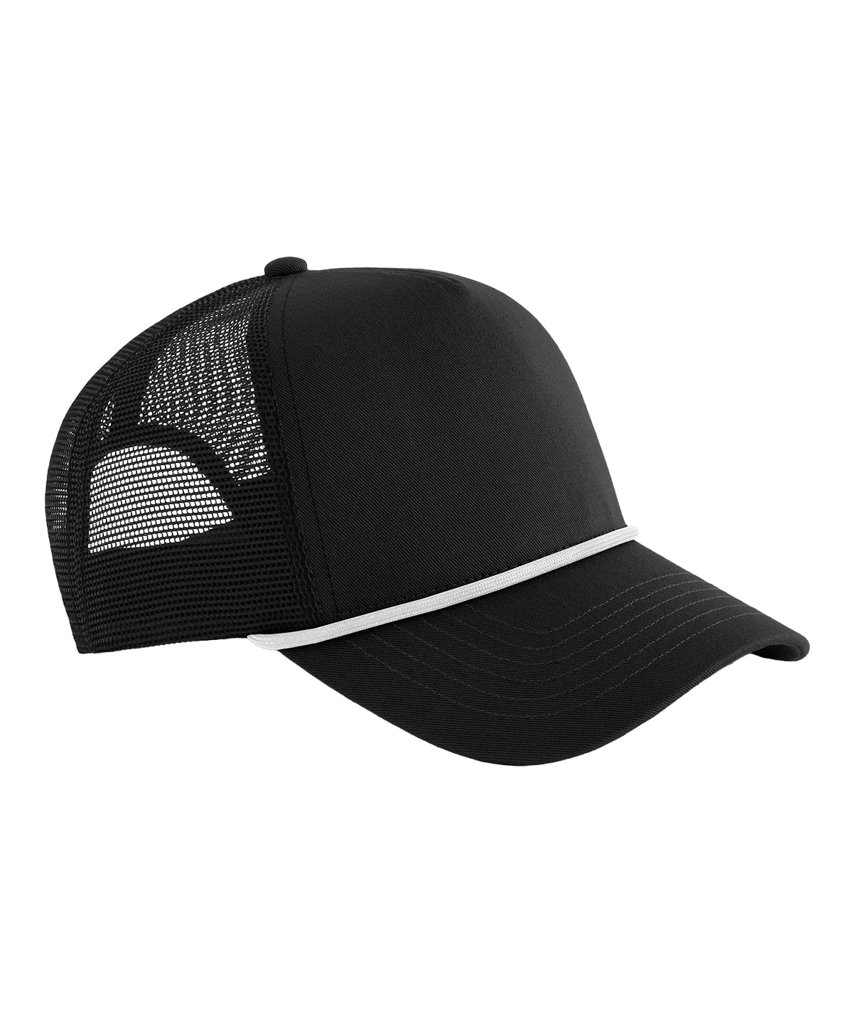 5-panel rope trucker - Black/White
