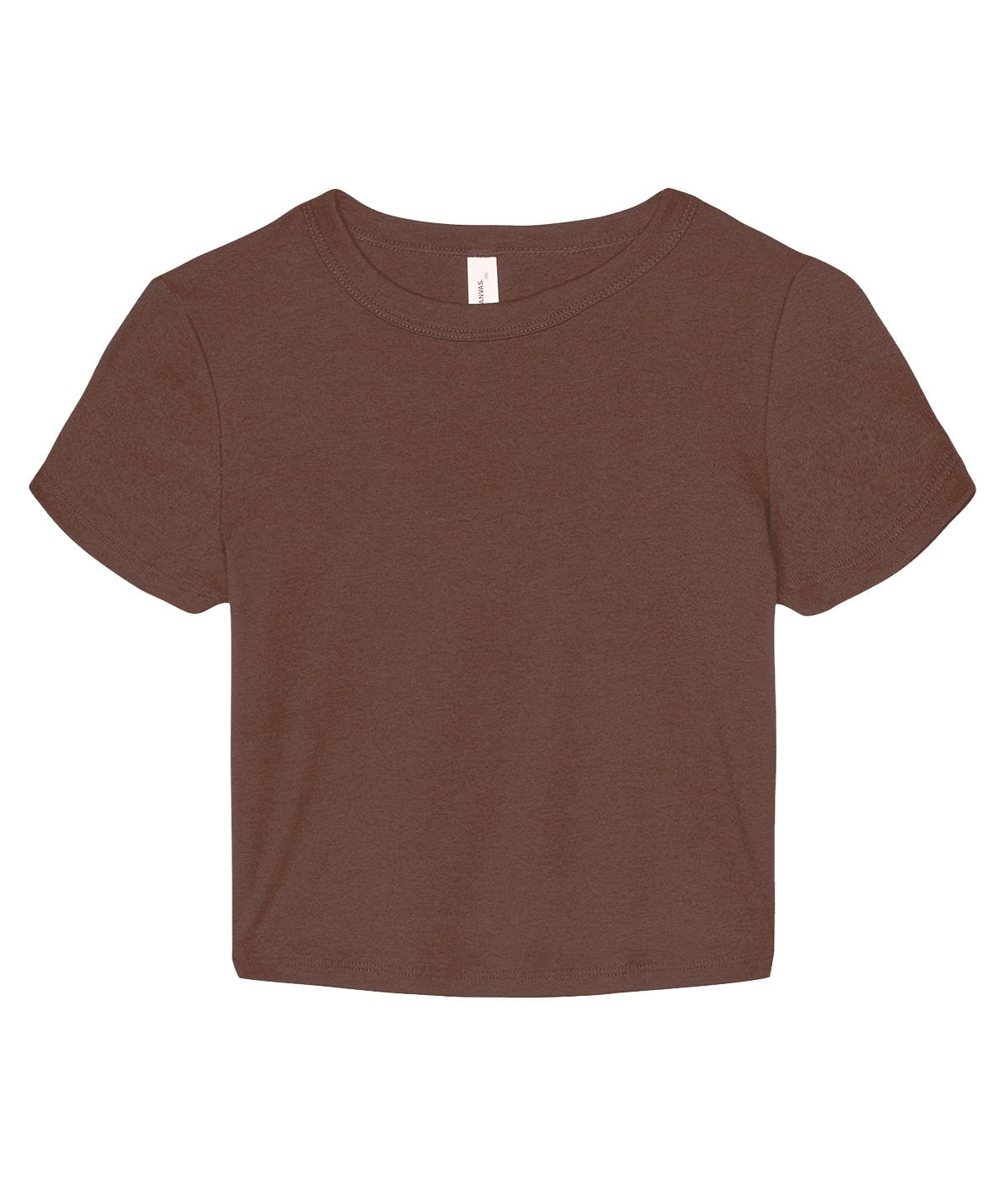 Bella Canvas Women's Micro Rib Baby T-Shirt in Solid Cocoa Blend, front view