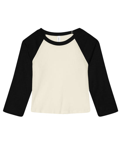 Bella Canvas Women’s micro rib 3/4 raglan baby t-shirt