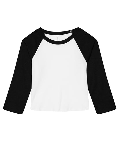 Bella Canvas Women’s micro rib 3/4 raglan baby t-shirt