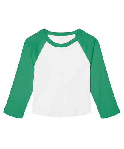 Bella Canvas Women’s micro rib 3/4 raglan baby t-shirt