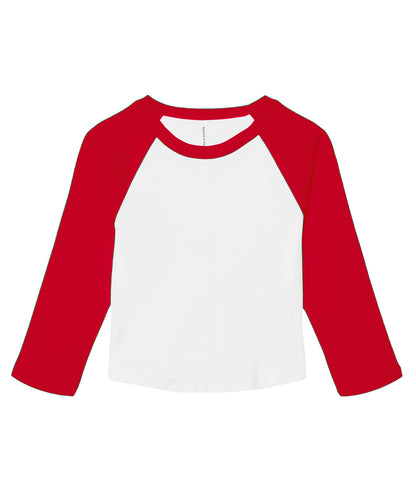 Bella Canvas Women’s micro rib 3/4 raglan baby t-shirt