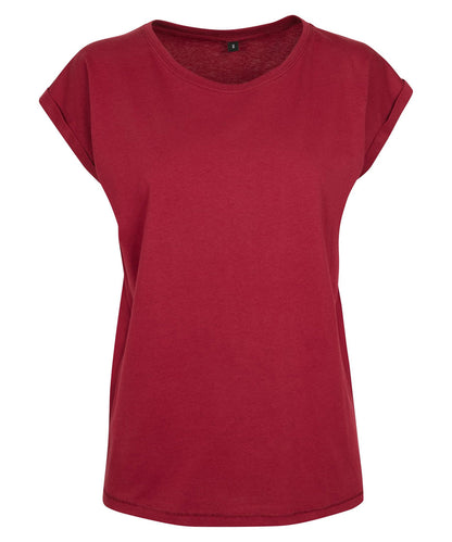 Build Your Brand Women's extended shoulder tee