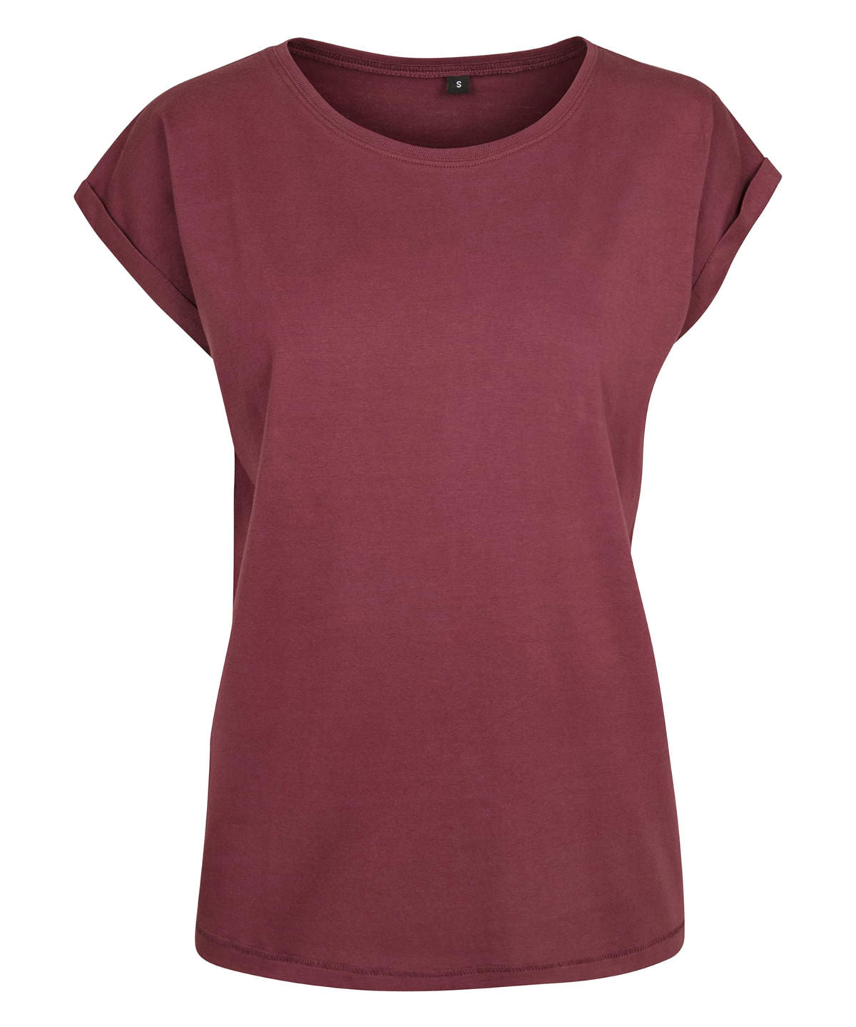Build Your Brand Women's extended shoulder tee