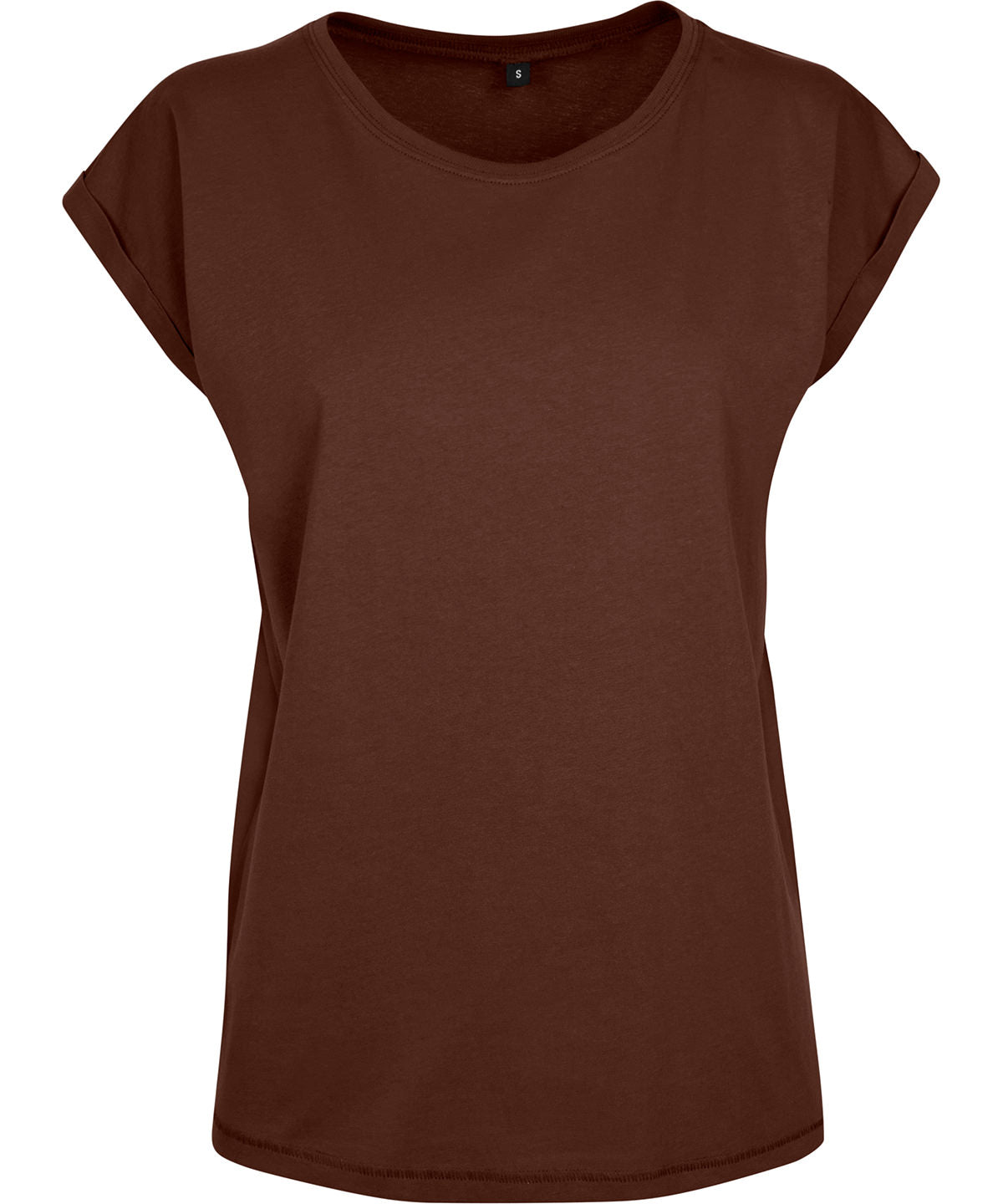 Build Your Brand Women's extended shoulder tee