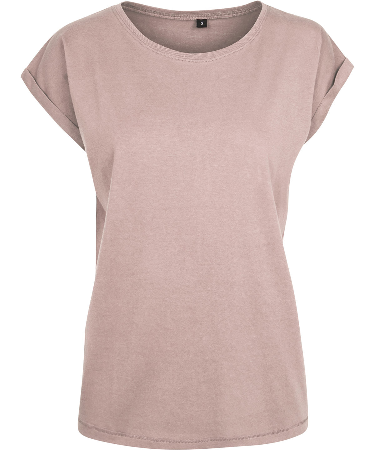 Build Your Brand Women's extended shoulder tee