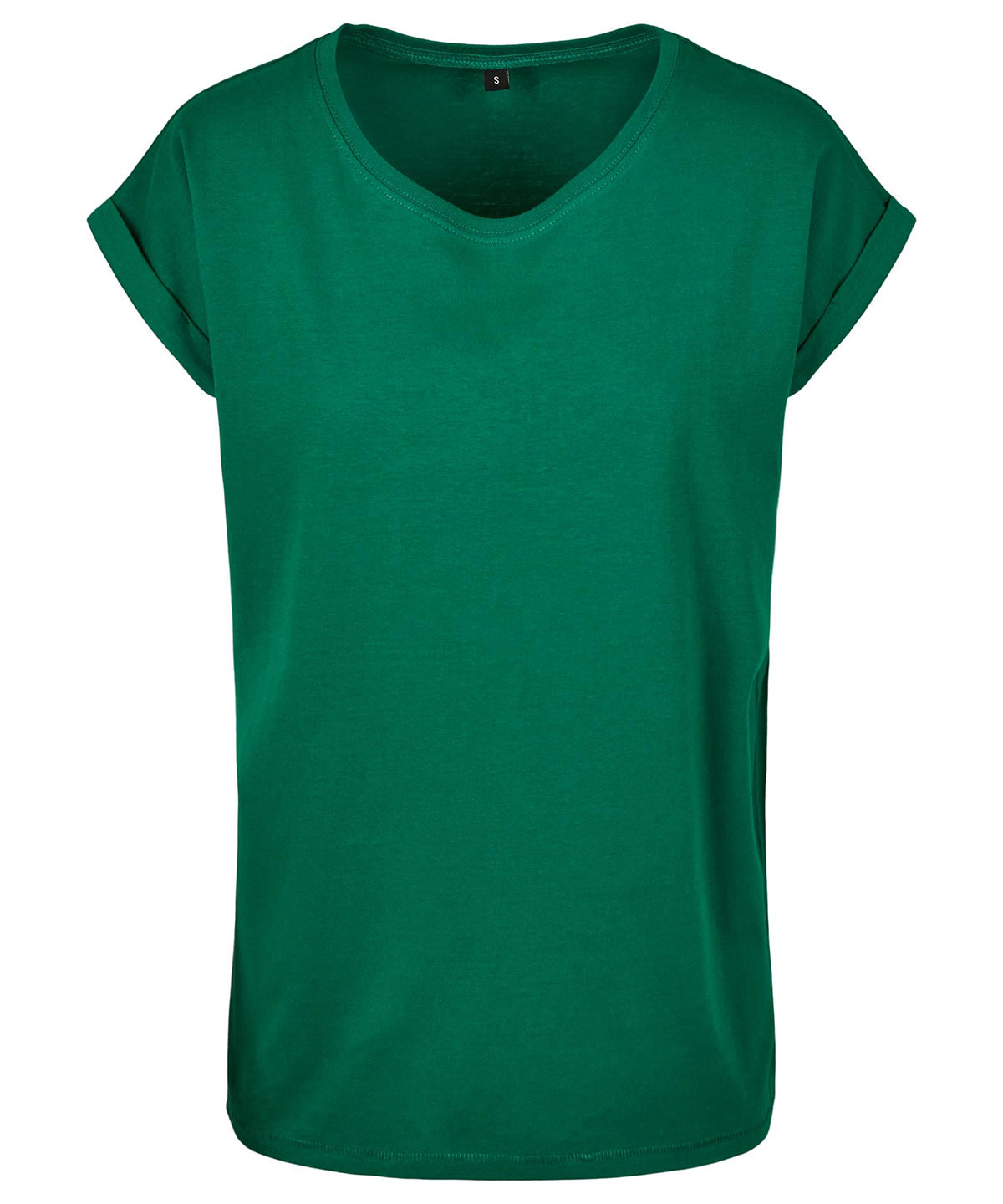 Build Your Brand Women's extended shoulder tee