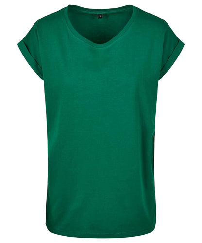 Build Your Brand Women's extended shoulder tee