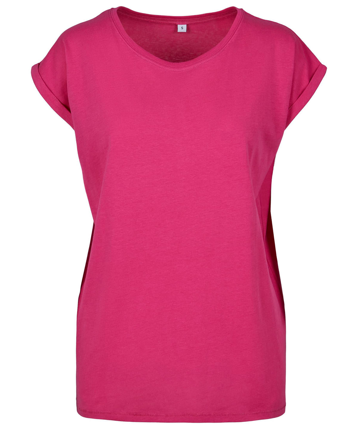 Build Your Brand Women's extended shoulder tee