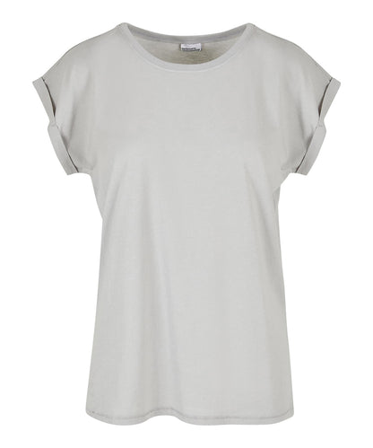 Build Your Brand Women's extended shoulder tee