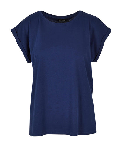 Build Your Brand Women's extended shoulder tee