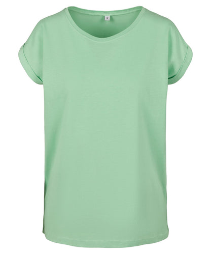 Build Your Brand Women's extended shoulder tee