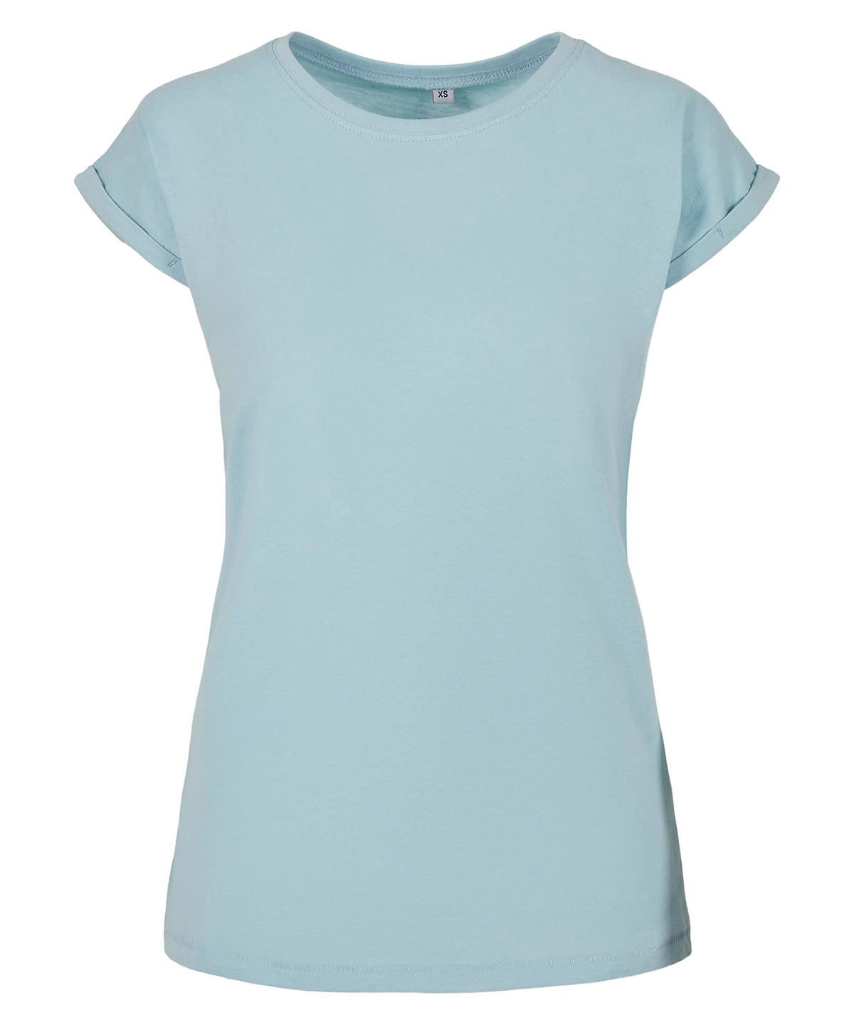 Build Your Brand Women's extended shoulder tee