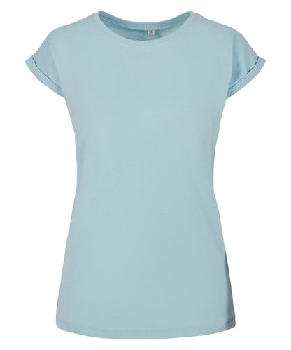 Build Your Brand Women's extended shoulder tee