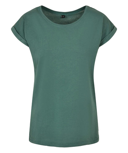 Build Your Brand Women's extended shoulder tee