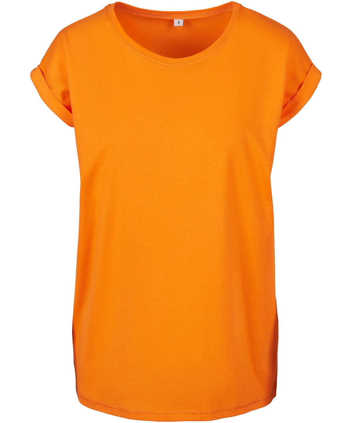Build Your Brand Women's extended shoulder tee