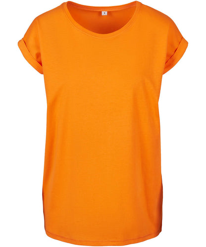 Build Your Brand Women's extended shoulder tee