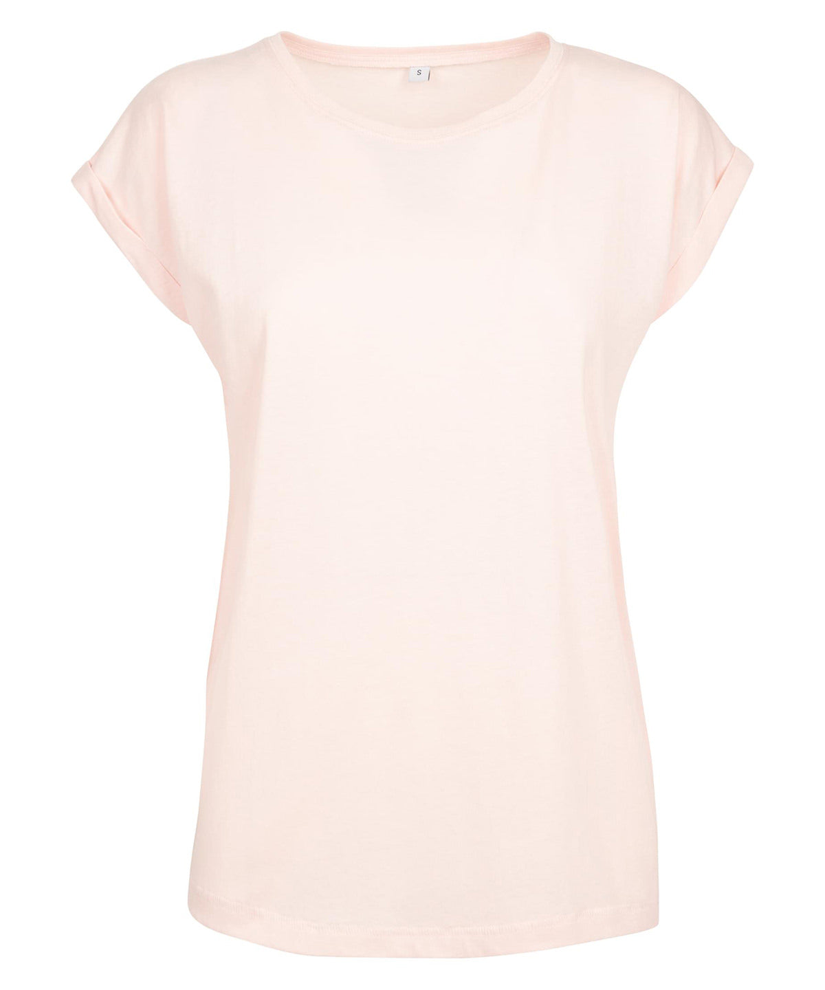 Build Your Brand Women's extended shoulder tee
