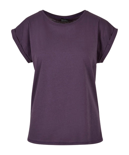 Build Your Brand Women's extended shoulder tee