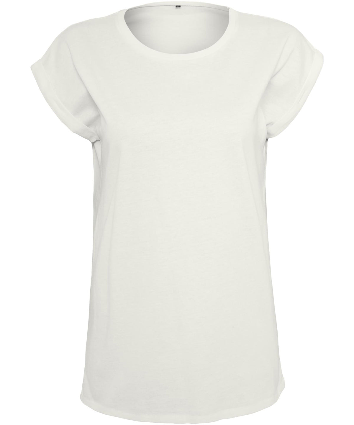 Build Your Brand Women's extended shoulder tee
