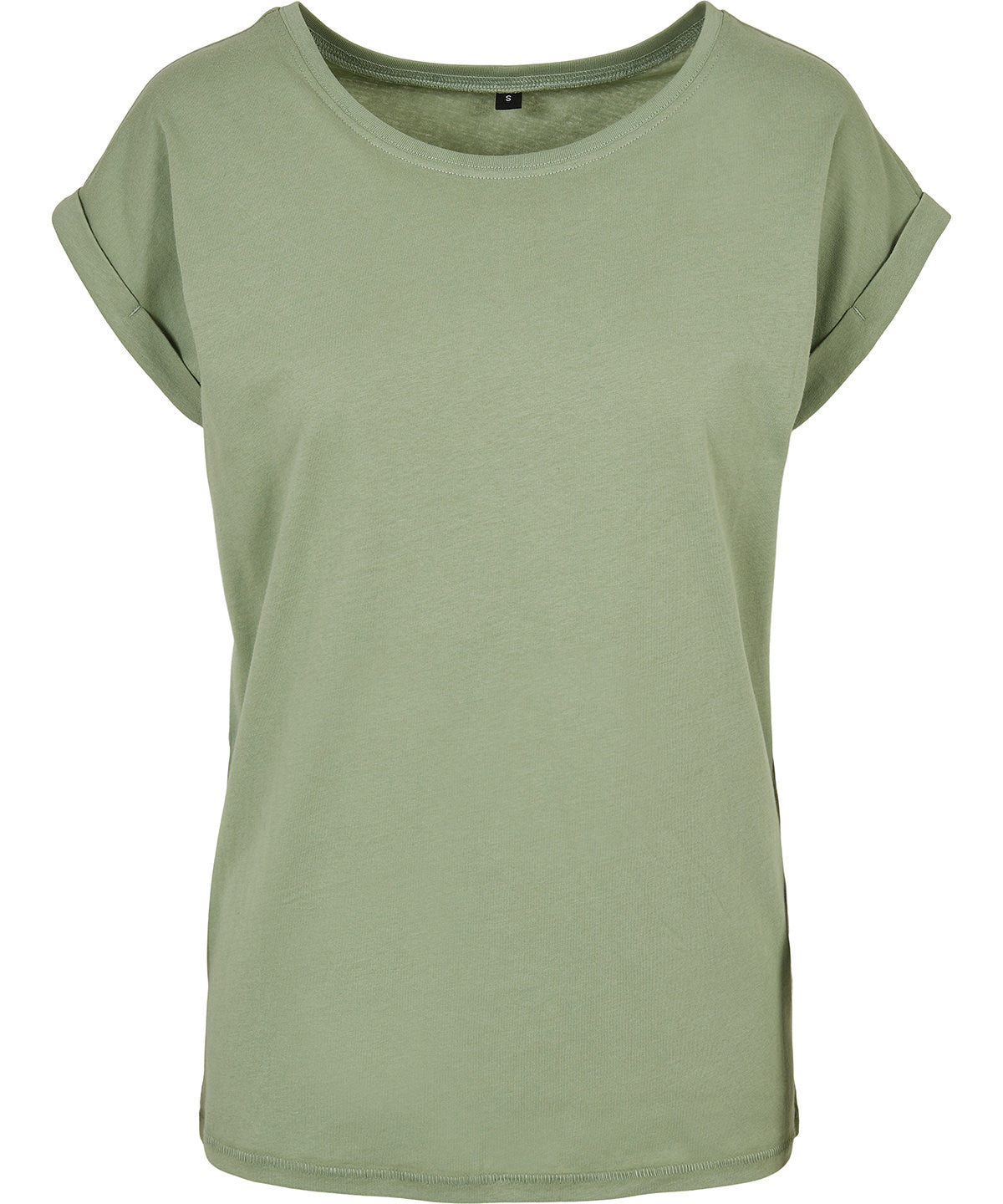 Build Your Brand Women's extended shoulder tee