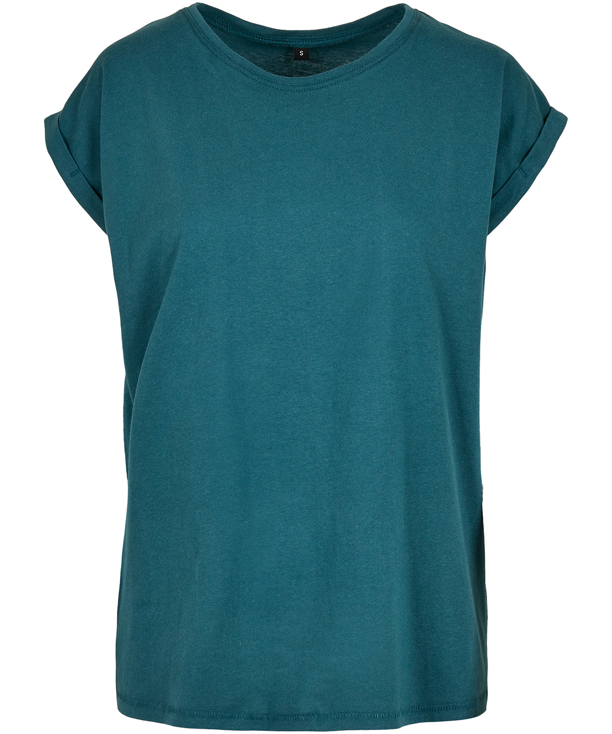 Build Your Brand Women's extended shoulder tee