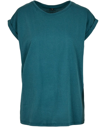 Build Your Brand Women's extended shoulder tee